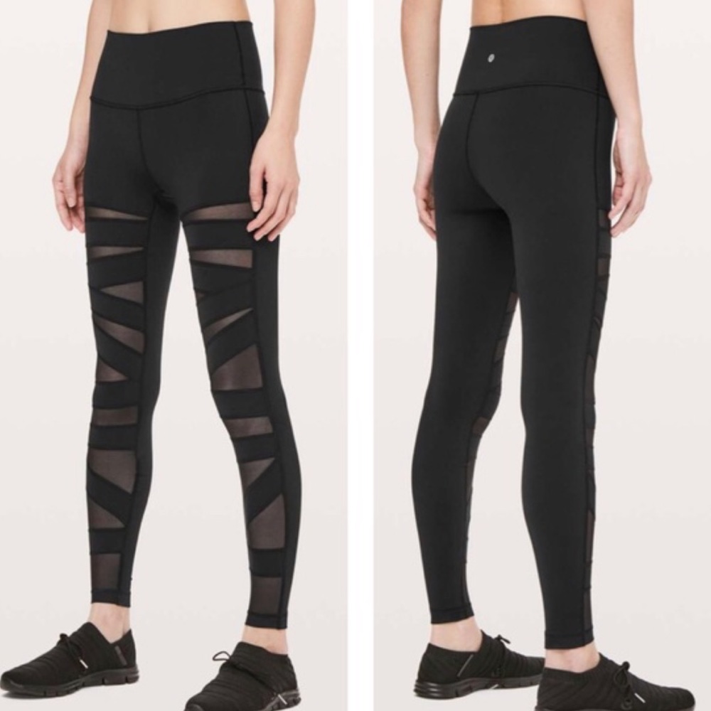 Size 10 Wunder Under Mesh Leggings Lululemon